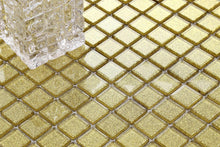 Load image into Gallery viewer, Gold Glitter Glass Mosaic Tile Sheet (MT0080)
