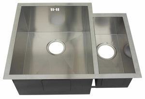 600 x 480mm Undermount 1.5 Bowl Handmade Satin Stainless Steel Kitchen Sink (DS034)