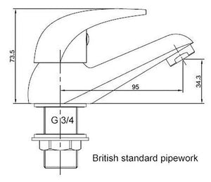 Hot & Cold Bath Taps (Aero 3)