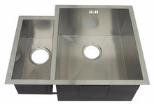 Load image into Gallery viewer, 600 x 480mm Undermount 1.5 Bowl Handmade Satin Stainless Steel Kitchen Sink (DS034)
